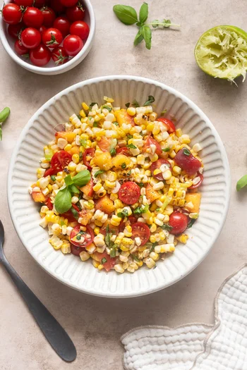 Peach Tomato Corn Salad