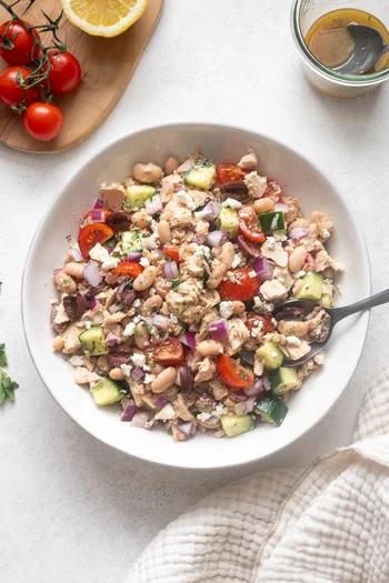 Mediterranean Tuna White Bean Salad