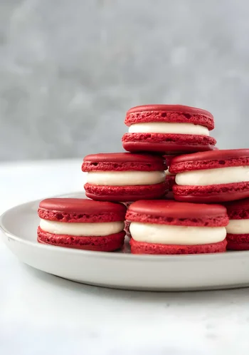 Red Velvet Macarons