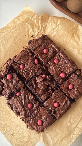 M&M’s Valentines Brownies