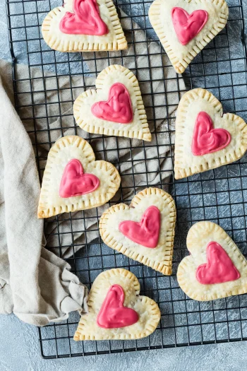 Raspberry Cream Cheese Heart Tarts