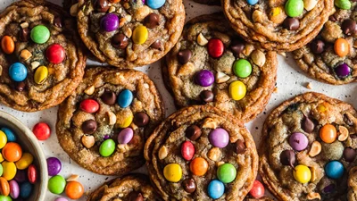 Brown Butter Peanut M&M Cookies