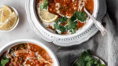Red Lentil Soup With Harissa