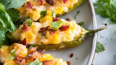 Corn Dip Stuffed Jalapeños