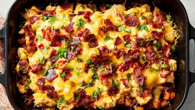 Buffalo Chicken and Roasted Potato Casserole