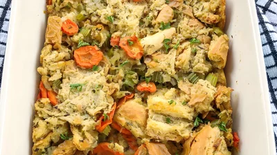 Meatless Stuffing Casserole